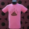 Caca sur t-shirt rose