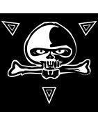 Clochtard Crasvat - Anartisanat Punk, rock et anarchiste - Motif Skullivan Tribal